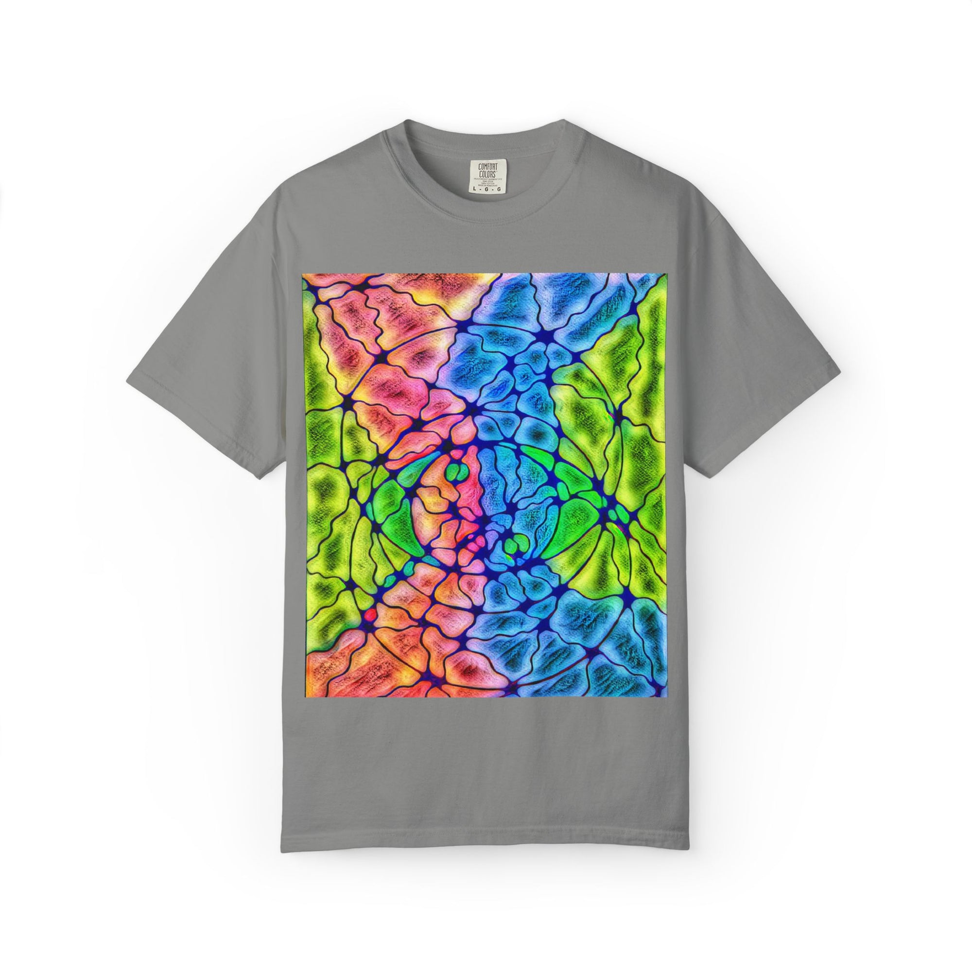 Neural Matrix Abstract Unisex Tee | Vibrant Tech Pattern Graphic Shirt | Multiple Colors