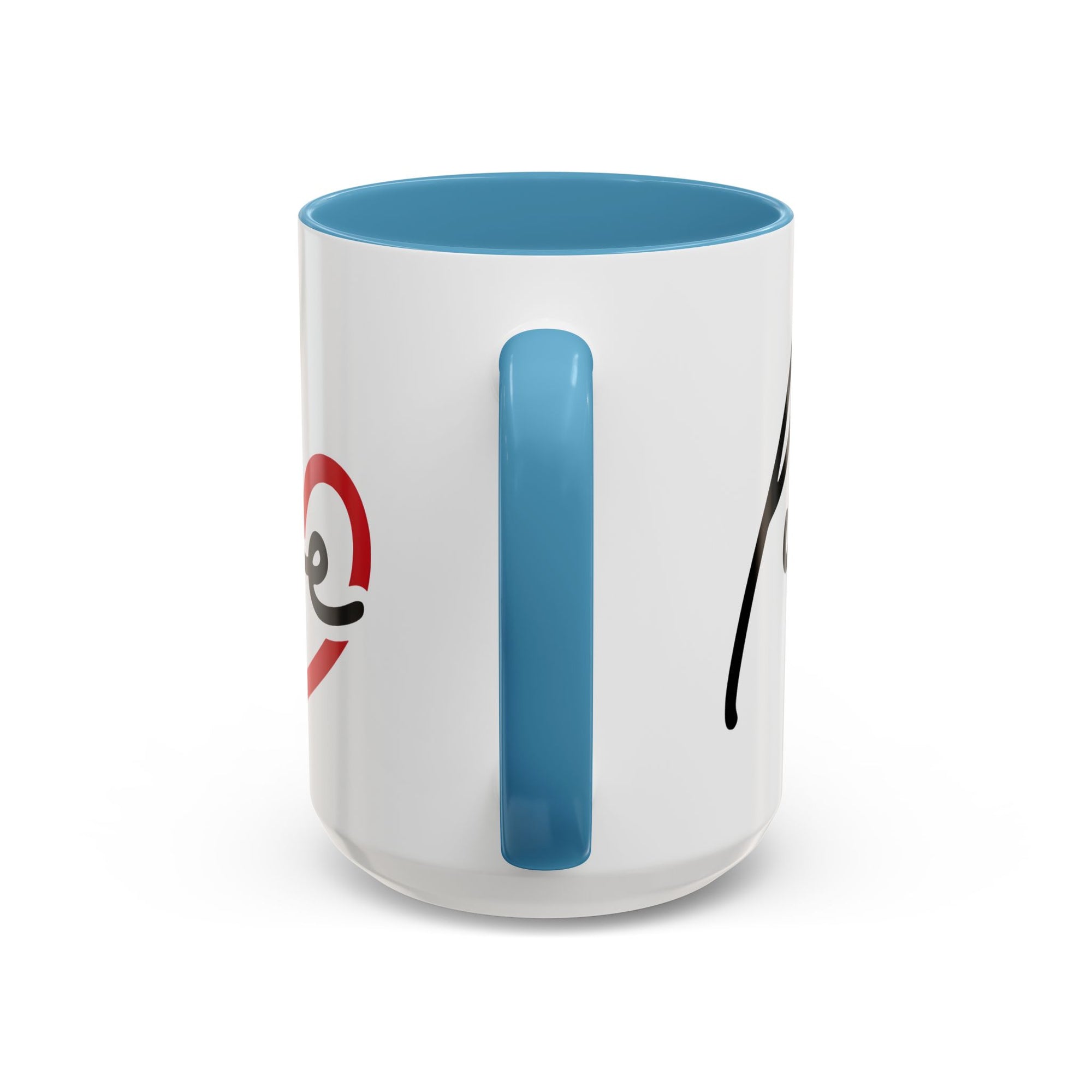 Romantic Love Mug | Heart Script Coffee Cup