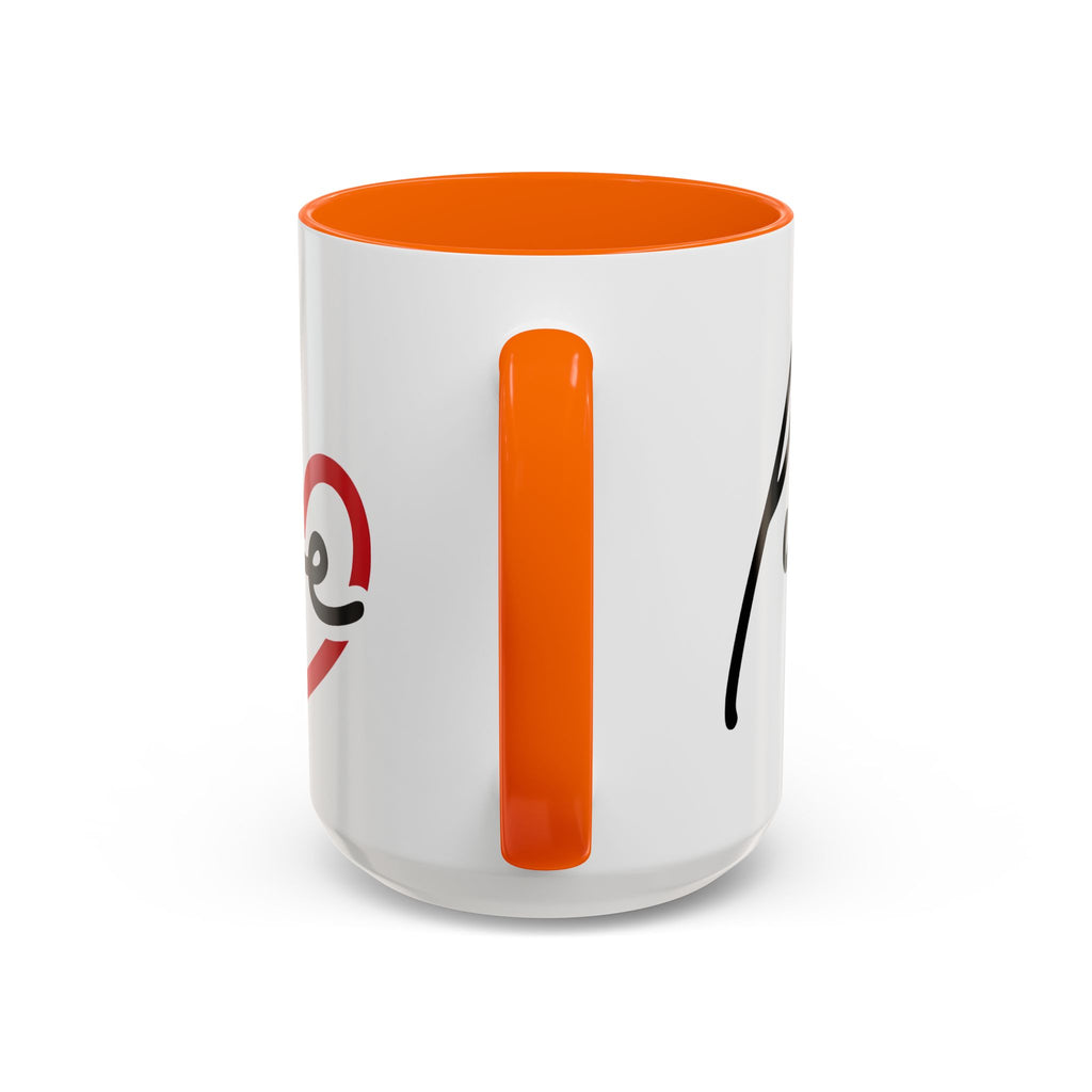 Romantic Love Mug | Heart Script Coffee Cup