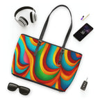Color Wave Tote Bag | Vibrant Abstract Aesthetic Shopper