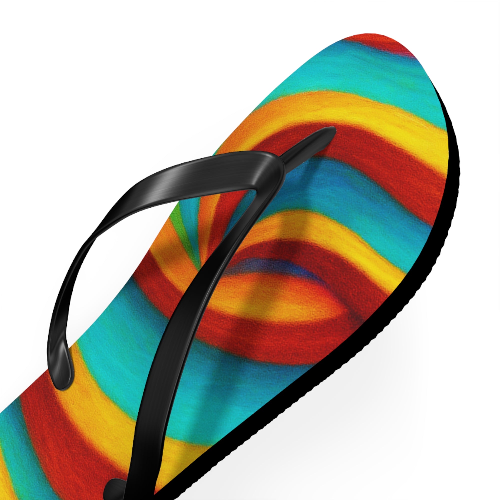 Colorful Artistic Flip Flops | Vibrant Summer Festival Sandals