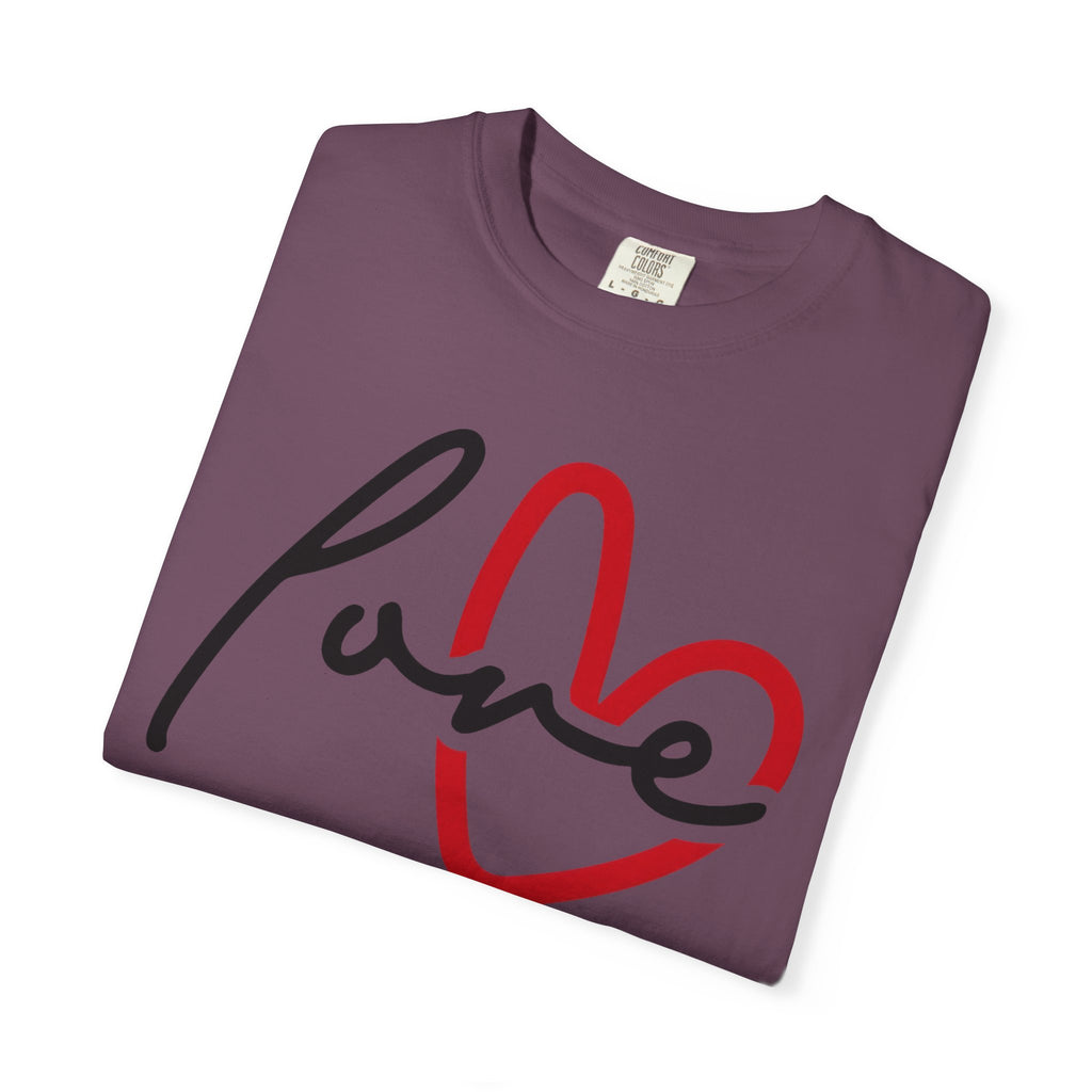 Love Script Heart T-Shirt, Minimalist Valentine's Tee