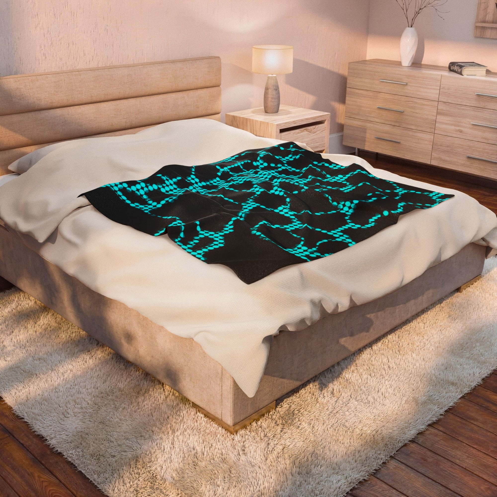 Abstract Plush Blanket | Colorful Cozy Throw | Modern Home Decor