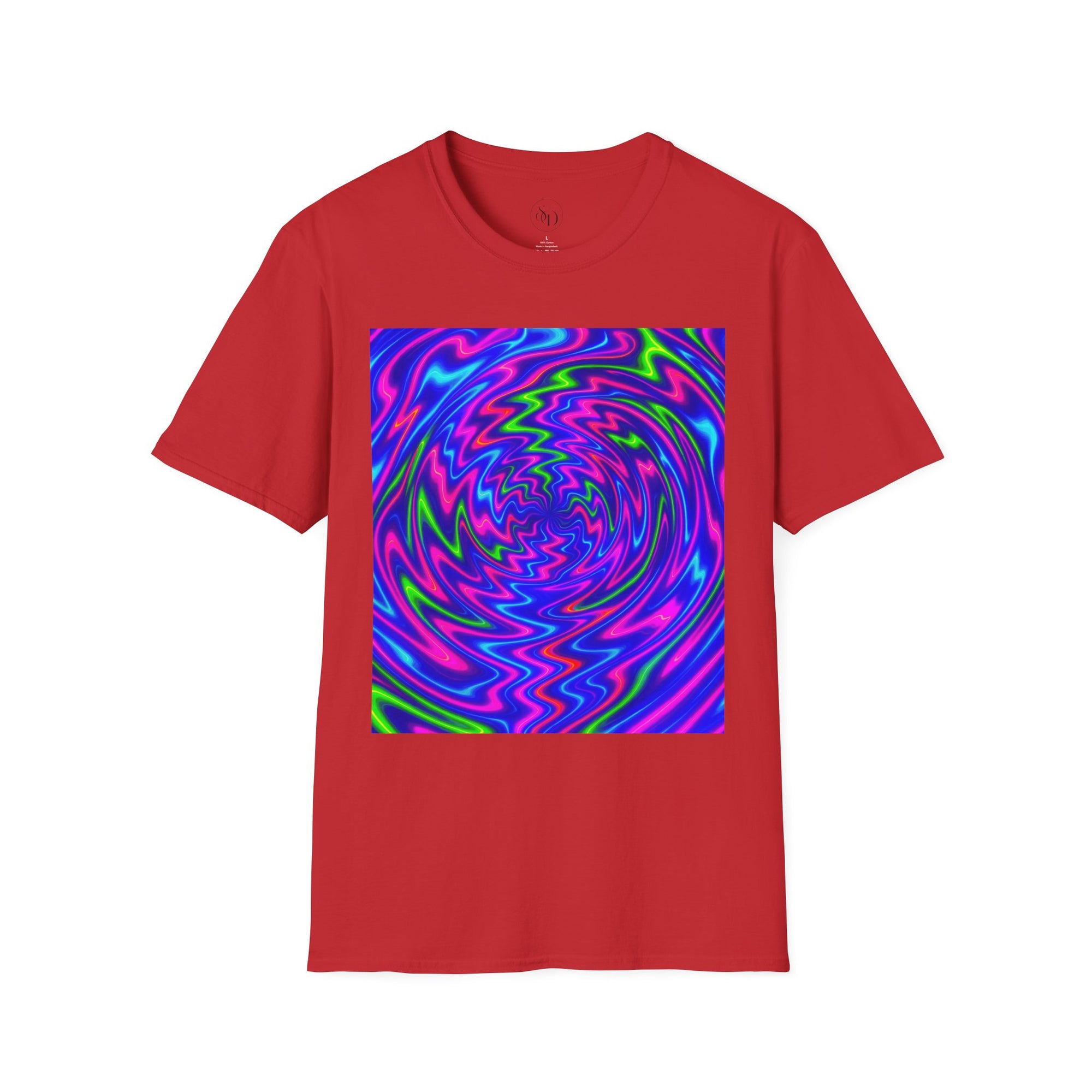Psychedelic Swirl T-Shirt | Neon Trippy Vortex Tee