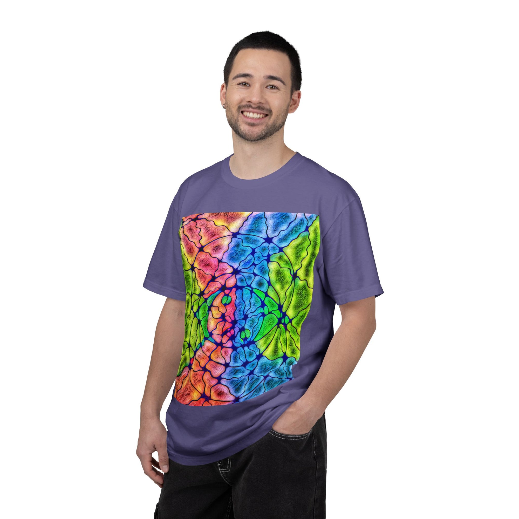 Neural Matrix Abstract Unisex Tee | Vibrant Tech Pattern Graphic Shirt | Multiple Colors