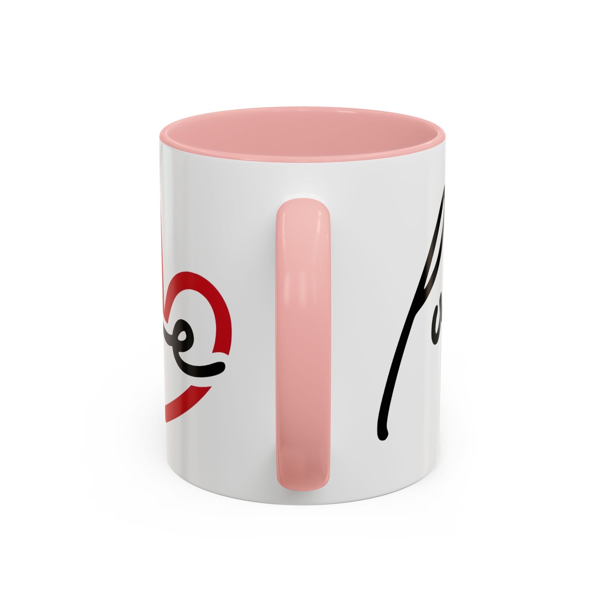 Romantic Love Mug | Heart Script Coffee Cup