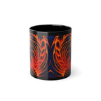 Fire Swirl Mug | Psychedelic Black Coffee Cup | Retro Art Gift