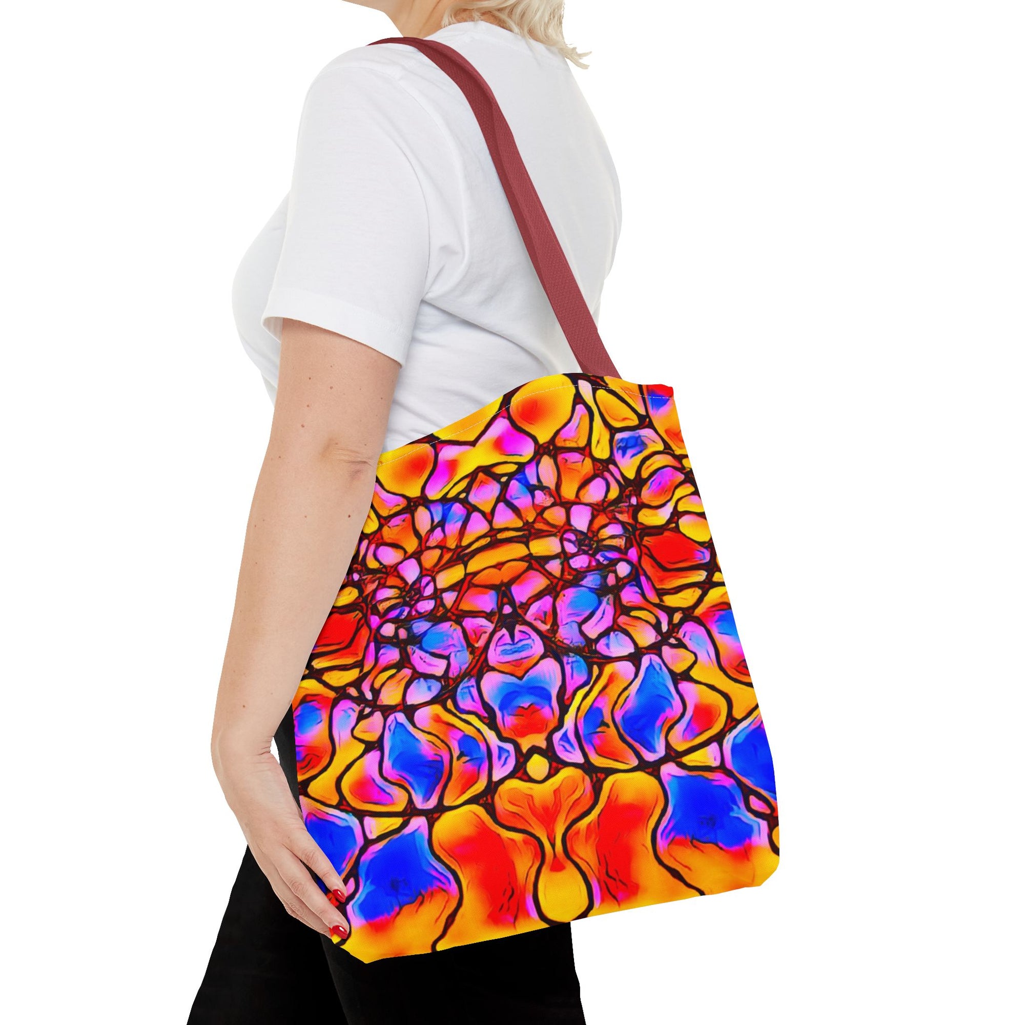 Colorful Abstract Tote Bag | Vibrant Art Shopper