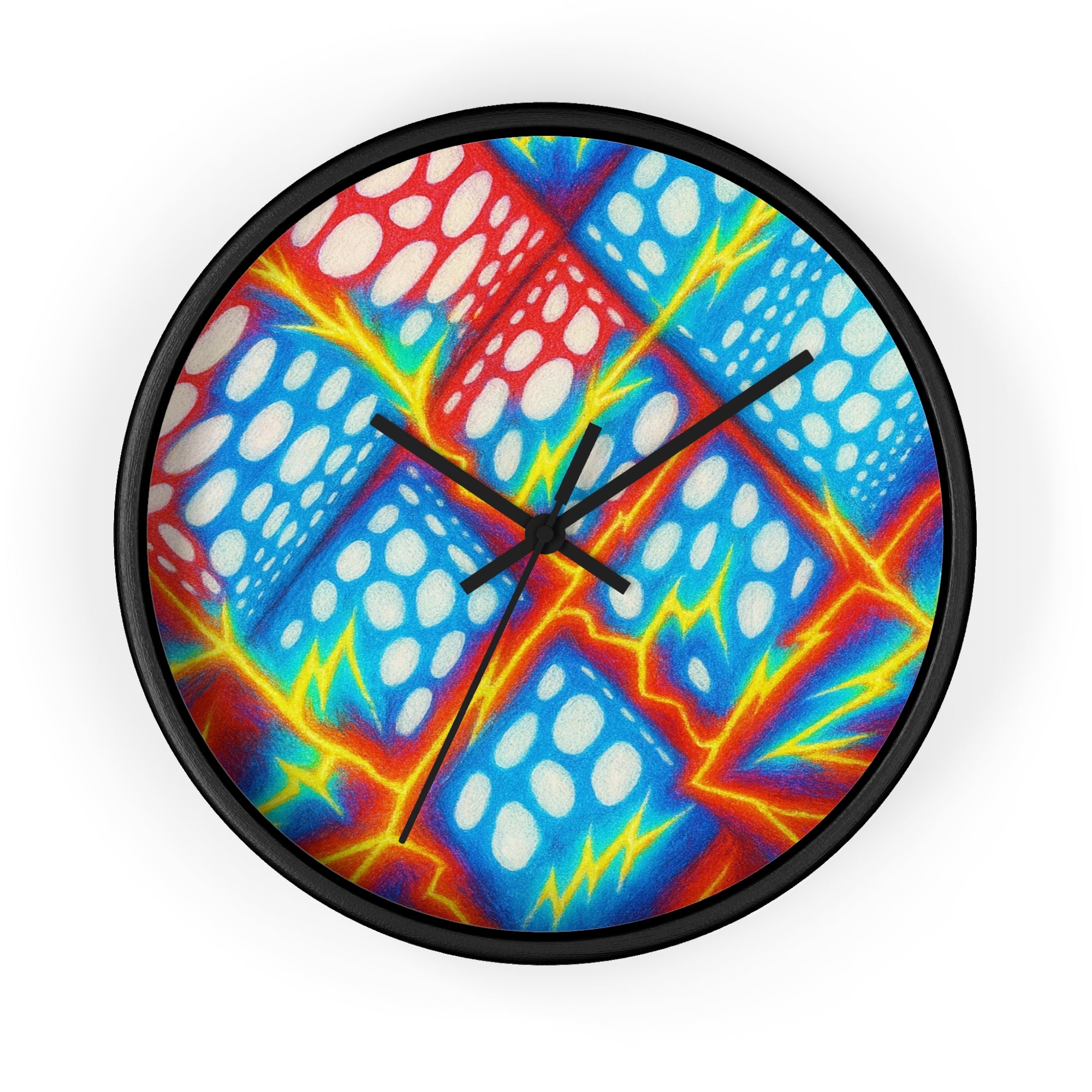 Geometric Wall Clock | Colorful Cube Pattern Clock | Modern Home Decor
