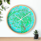 Green Abstract Wall Clock | Modern Silent Clock