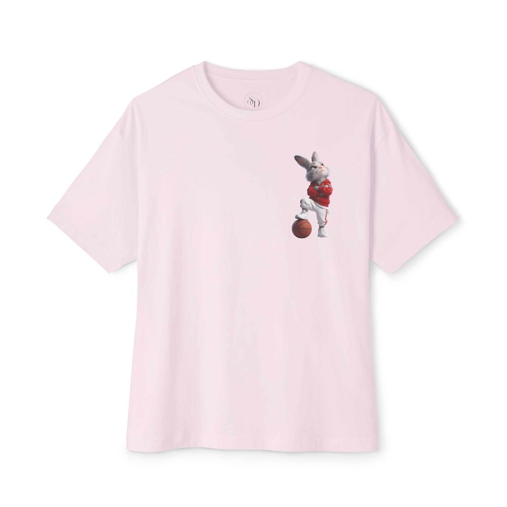Oversized | Bunny Basketball Player Tee | Rabbit Hoop Graphic Tee