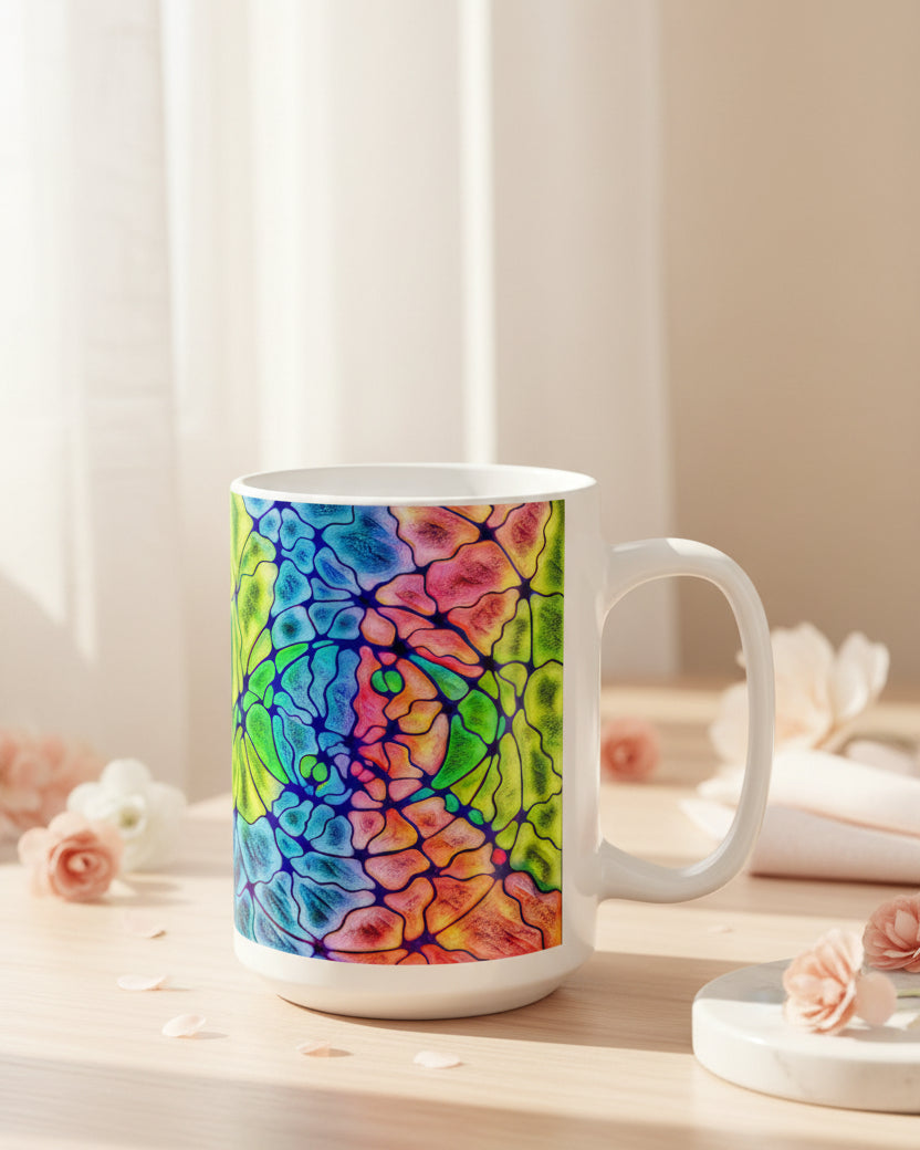 Colorful Abstract Mug | Artistic Coffee Cup | Modern Kitchen Gift