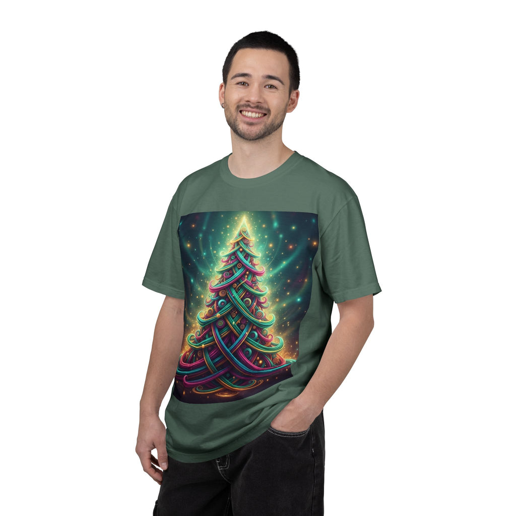 Neon Celtic Knot Christmas Tree T-Shirt | Colorful Holiday Design