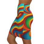 Colorful Swirl Mini Skirt | Abstract Art Bodycon | Creative Outfit