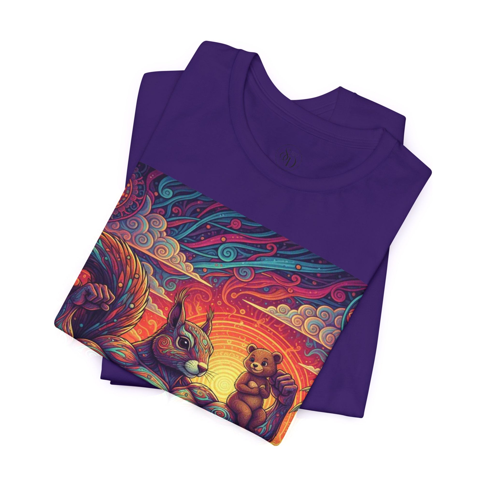 Muscular Squirrel Warrior T-Shirt | Fantasy Animal Design | Colorful Unisex Graphic Shirt