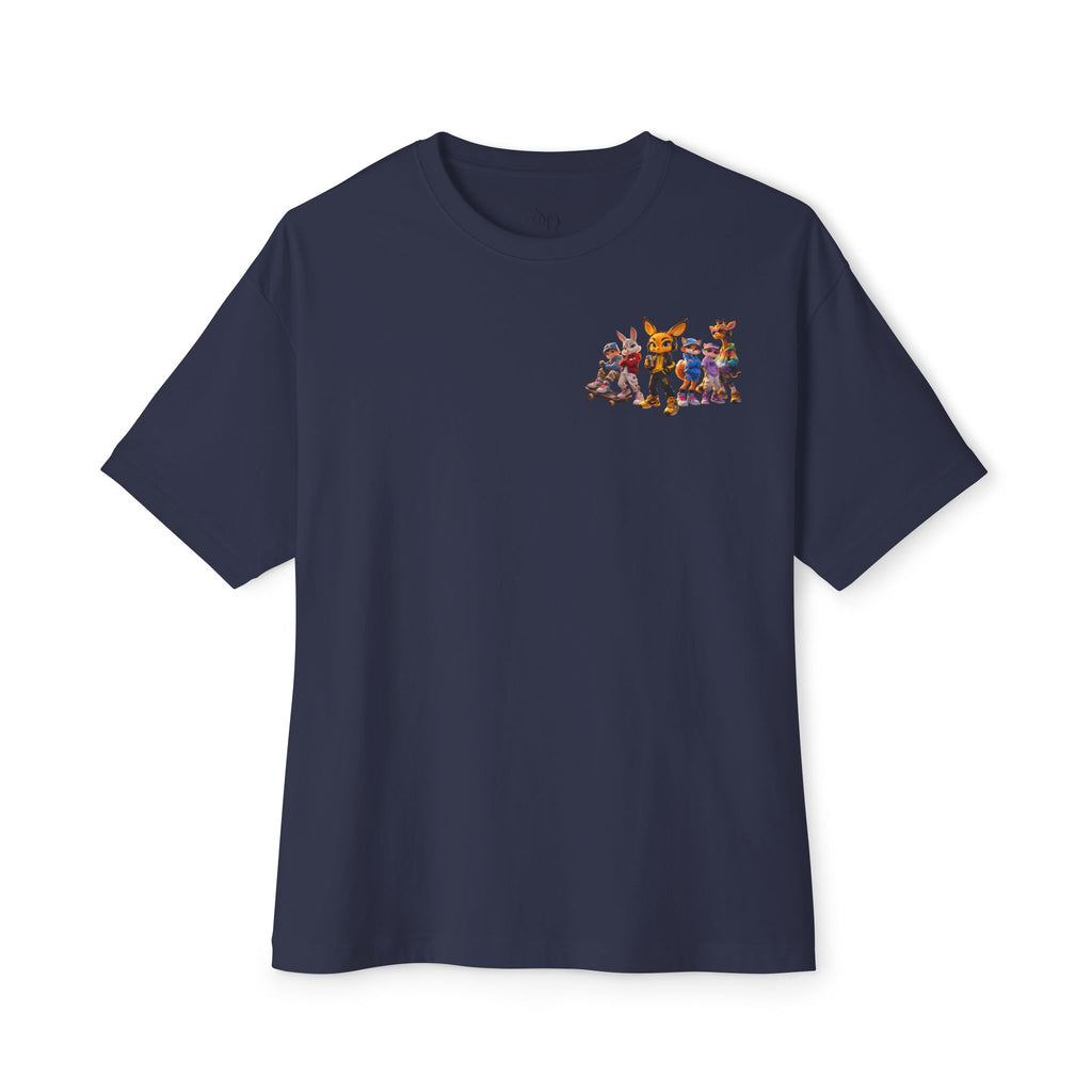 Anthropomorphic Street Crew Tee — Cartoon Fox & Friends Graphic T‑Shirt