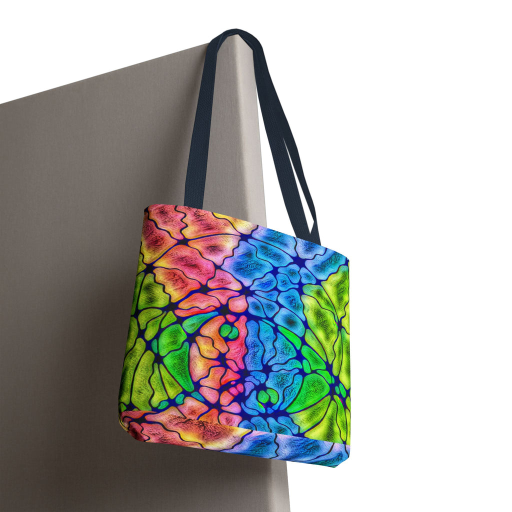 Abstract Energy Tote Bag | Vibrant Psychedelic Shopper