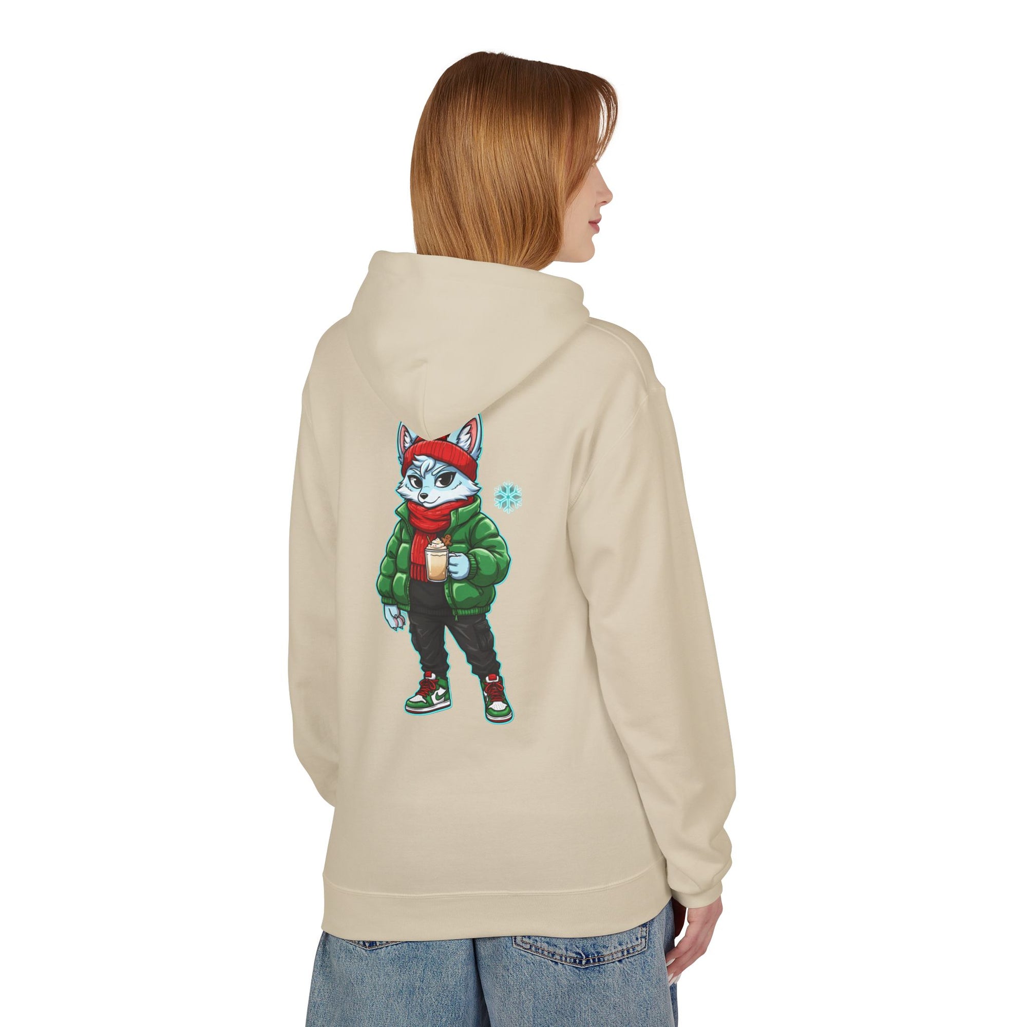 Cool Fox Character Hoodie | Cool Cyber Wolf Christmas Hoodie | Unique Gamer Gift
