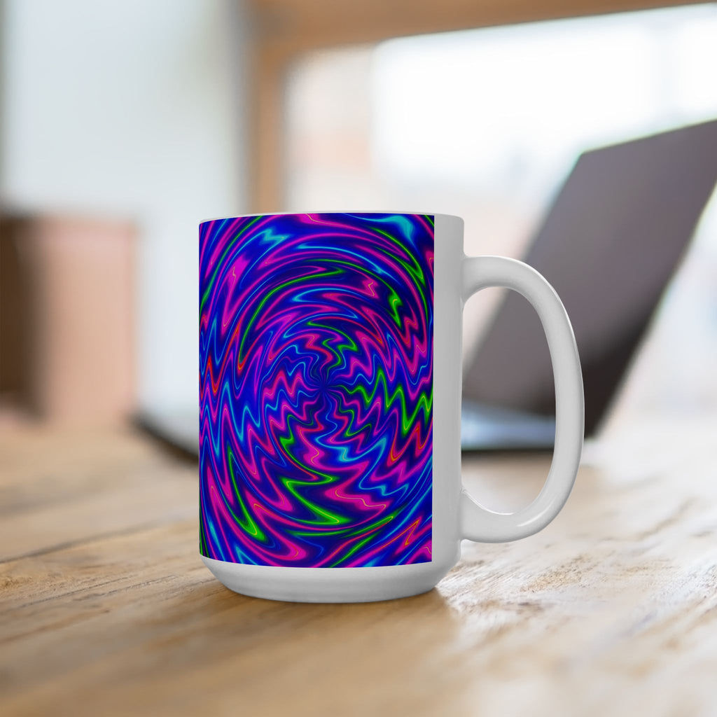 Psychedelic Spiral Mug | Trippy Swirl Coffee Cup | Retro Art Gift