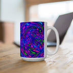 Psychedelic Spiral Mug | Trippy Swirl Coffee Cup | Retro Art Gift