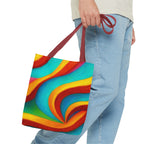 Colorful Swirl Tote Bag | Abstract Rainbow Shopping Bag | Reusable