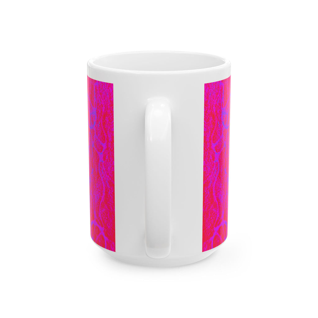 Pink Abstract Mug | Ceramic Coffee Cup | Modern Aesthetic Gift