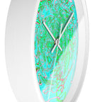 Green Abstract Wall Clock | Modern Silent Clock