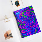 Neon Spiral Abstract Notebook | Psychedelic Aesthetic Journal