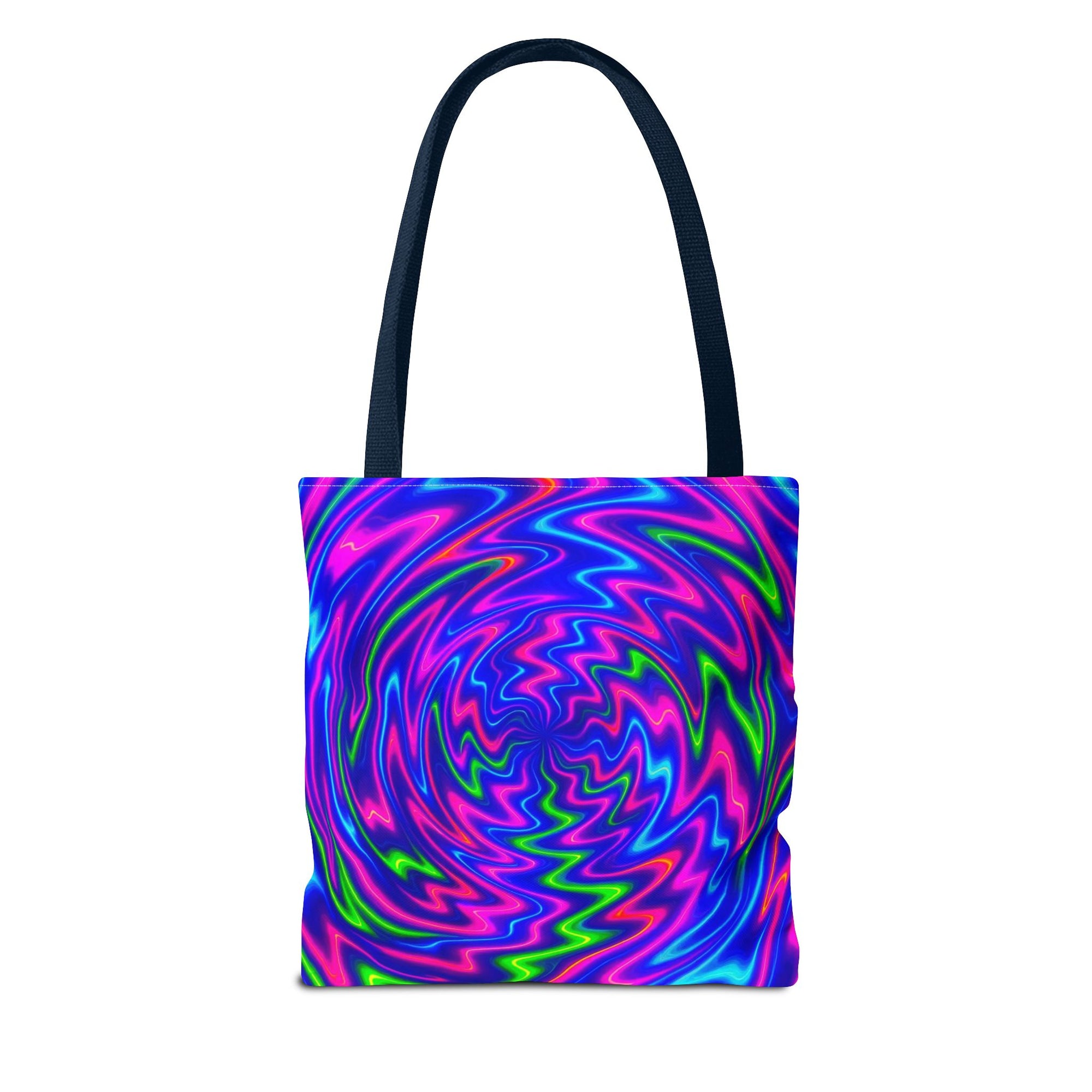 Neon Psychedelic Tote | Colorful Swirl Art Bag