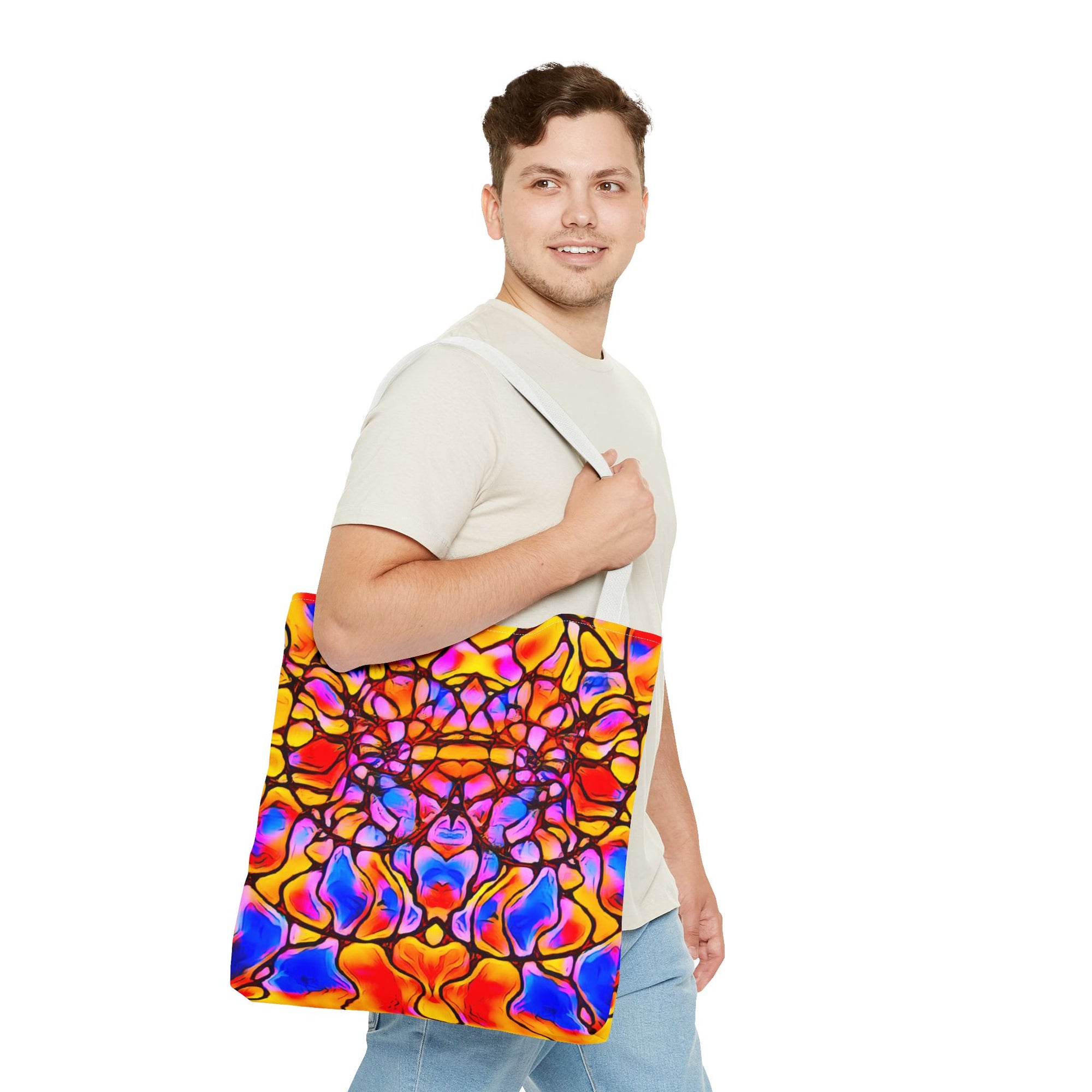 Colorful Abstract Tote Bag | Vibrant Art Shopper