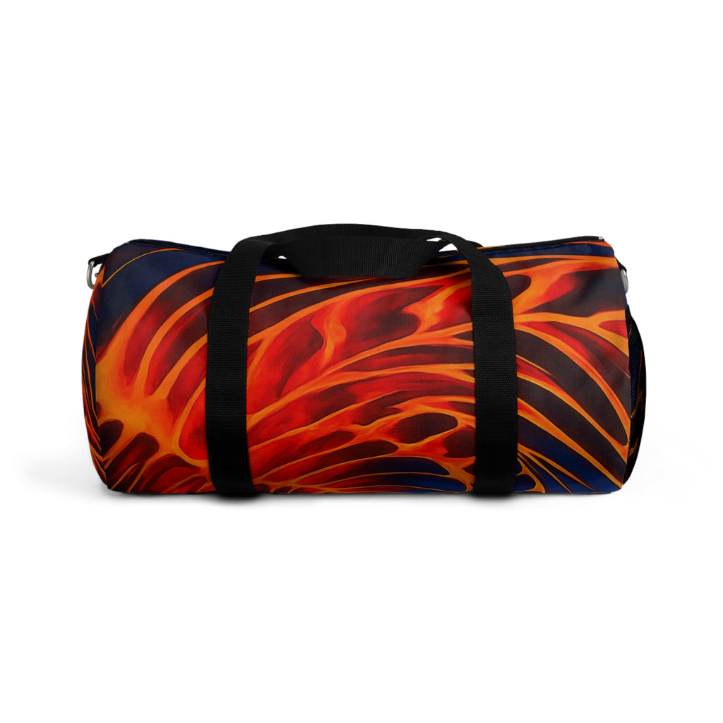 Vibrant Flame Duffel Bag| Water-Resistant Polyester Gym & Travel Tote| Stylish Carryall for Fitness| Trips| and Daily Use