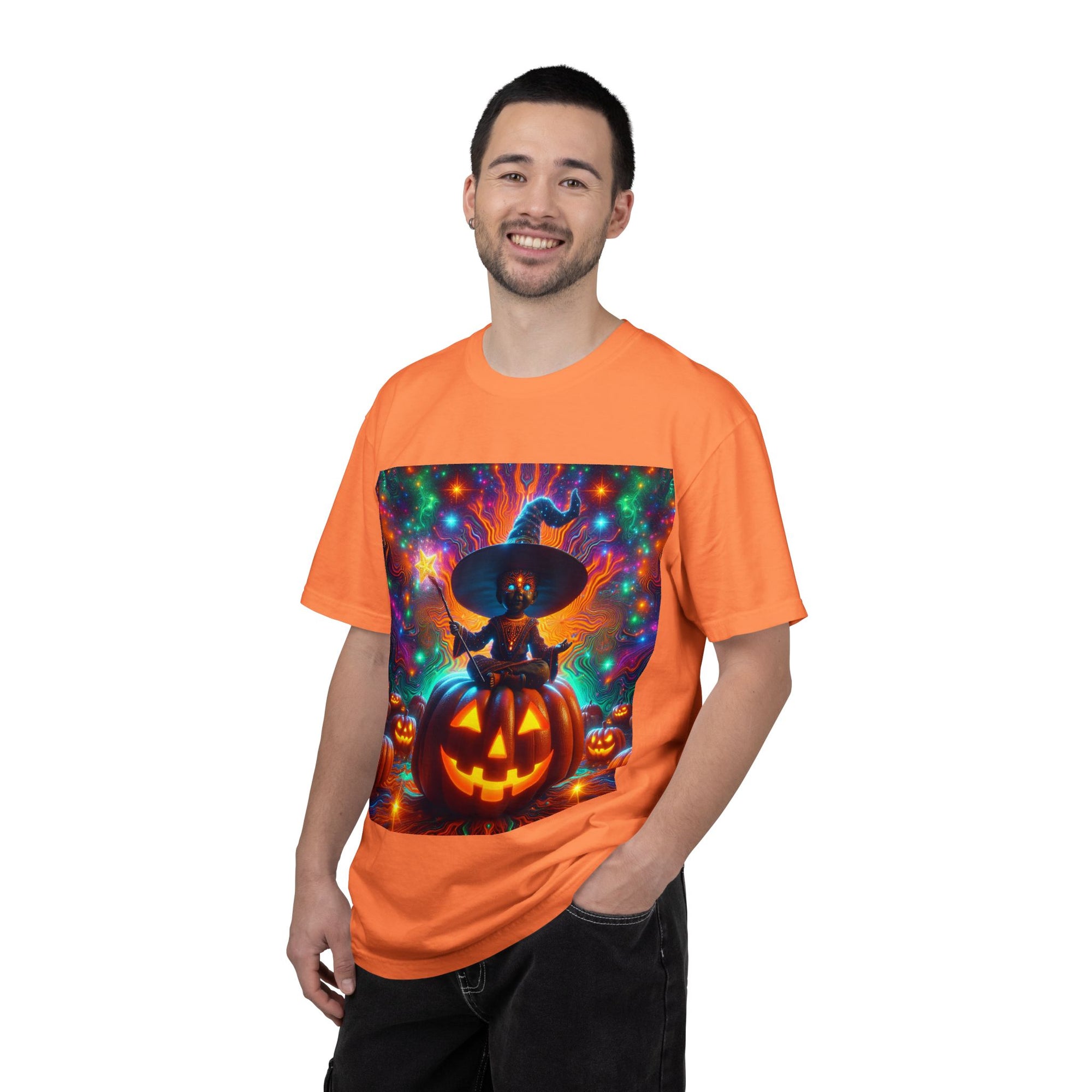 Vibrant Halloween Witch T-shirt, Unisex Casual Tee for Fall, Trick or Treat Gift, Spooky Party Wear, Witchy Style Clothing