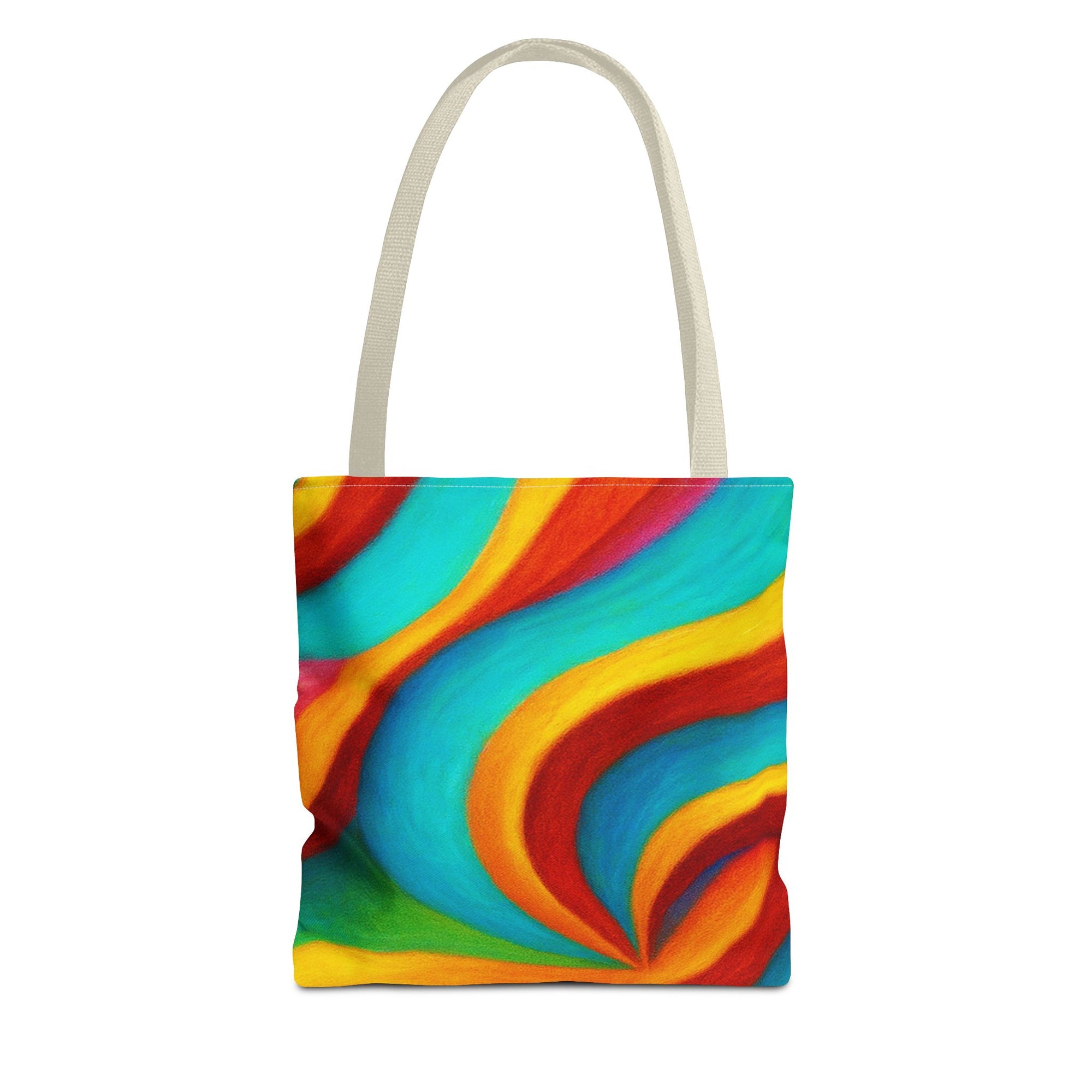 Colorful Swirl Tote Bag | Abstract Rainbow Shopping Bag | Reusable