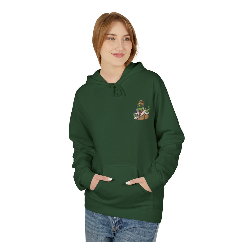 Sassy Grinch Girl Coffee Hoodie | Cozy Alien Winter Sweater | Funny Christmas Gift