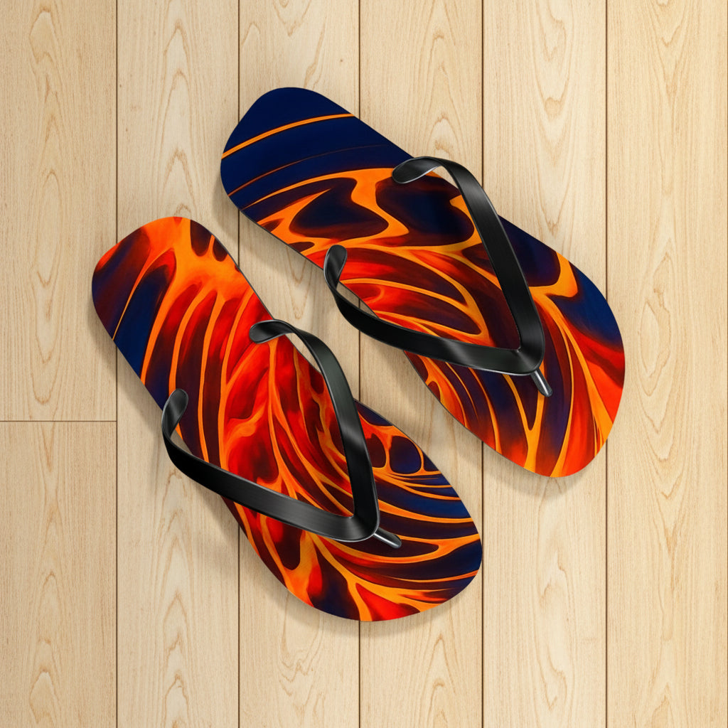 Flame Flip Flops | Colorful Summer Sandals | Beach Vacation Style