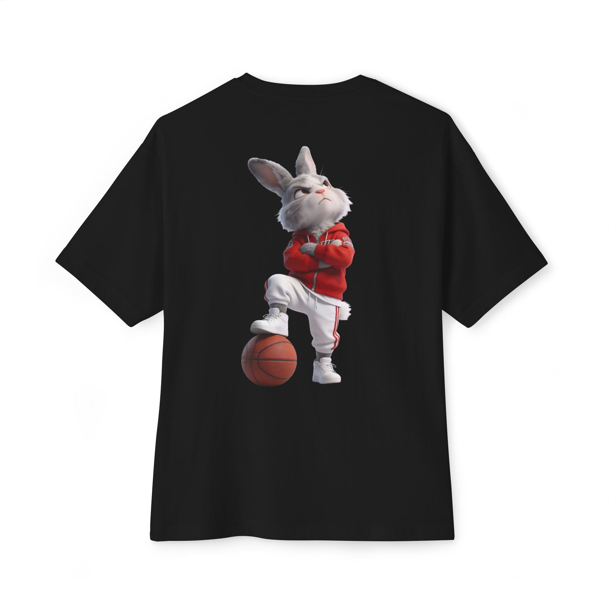 Oversized | Bunny Basketball Player Tee | Rabbit Hoop Graphic Tee