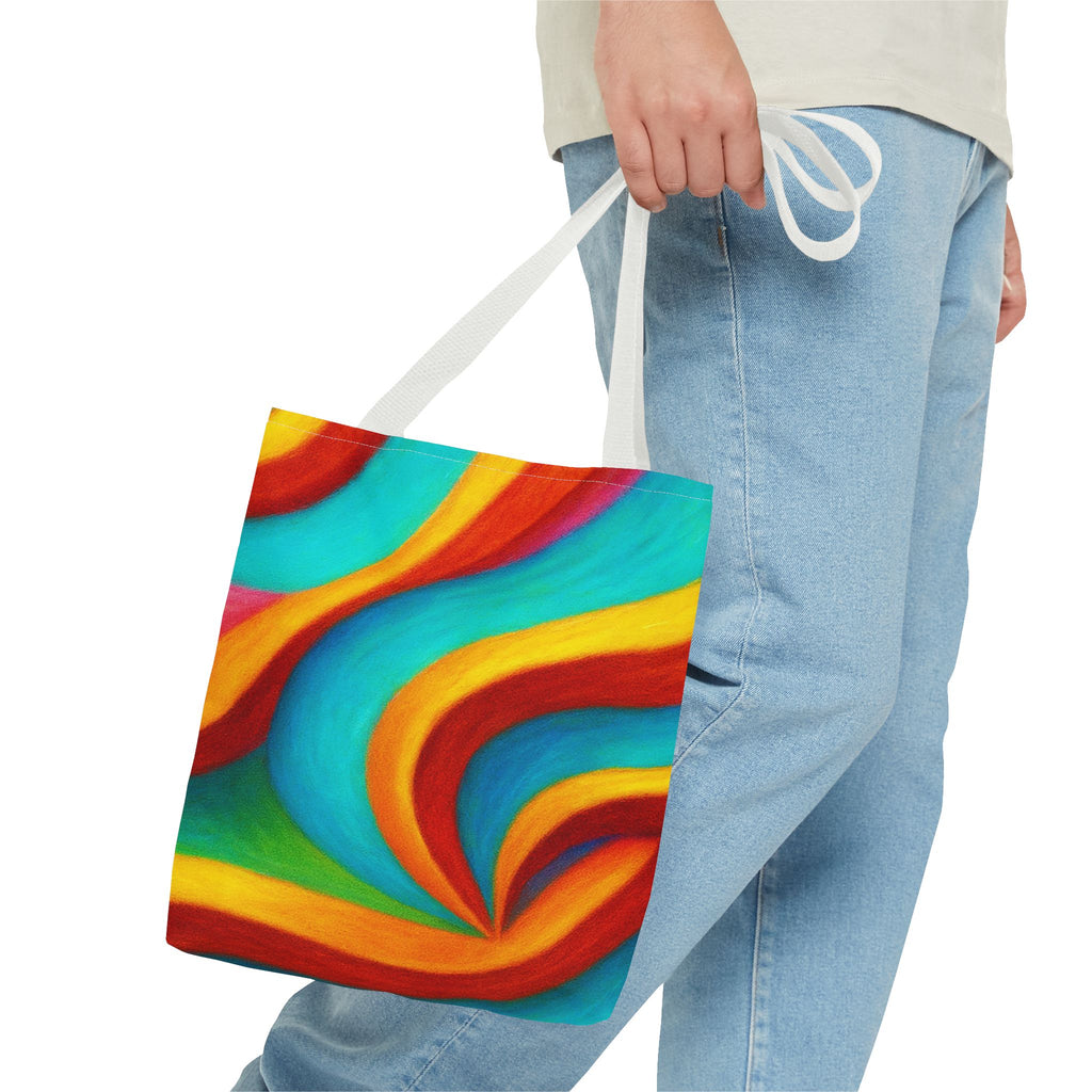 Colorful Swirl Tote Bag | Abstract Rainbow Shopping Bag | Reusable