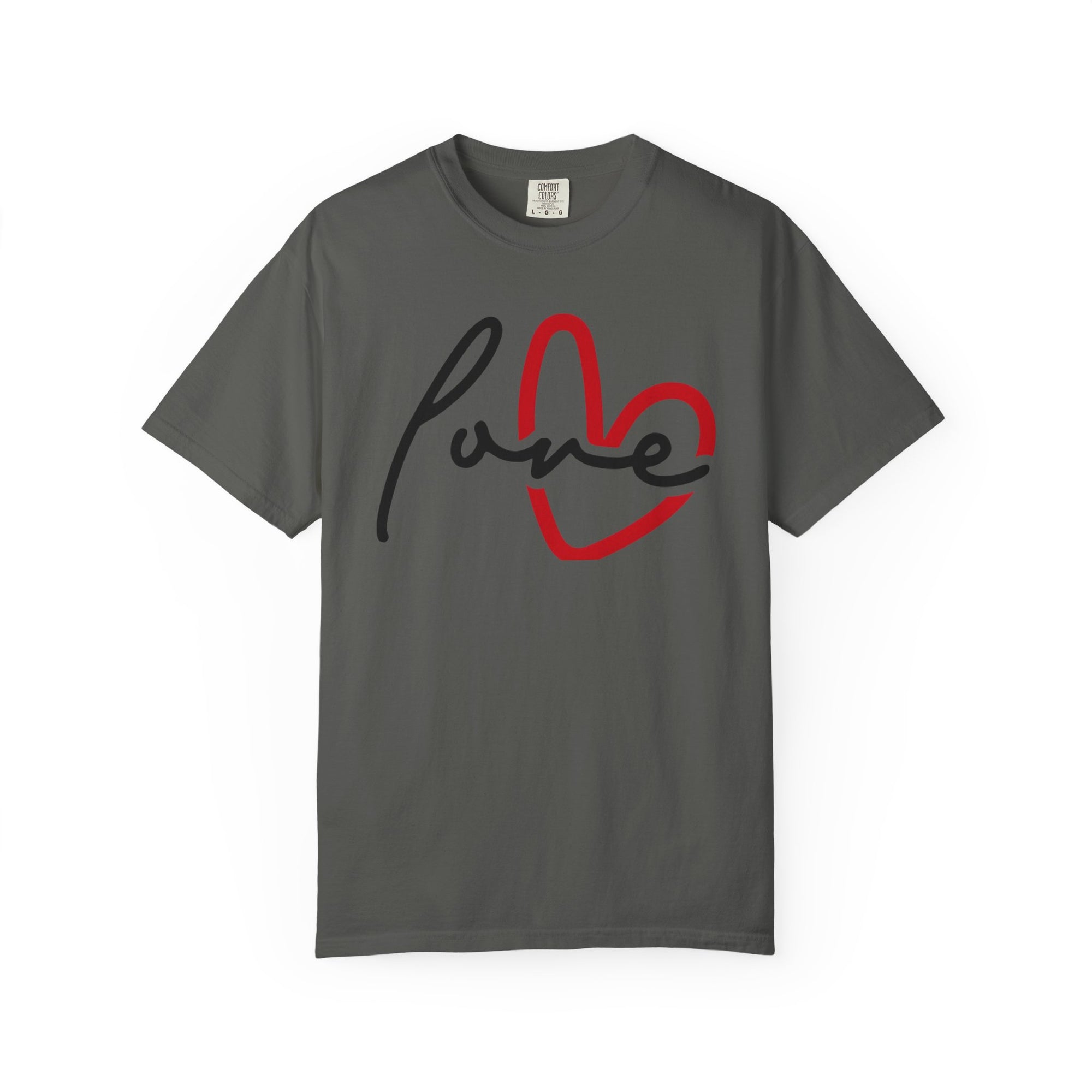 Love Script Heart T-Shirt, Minimalist Valentine's Tee