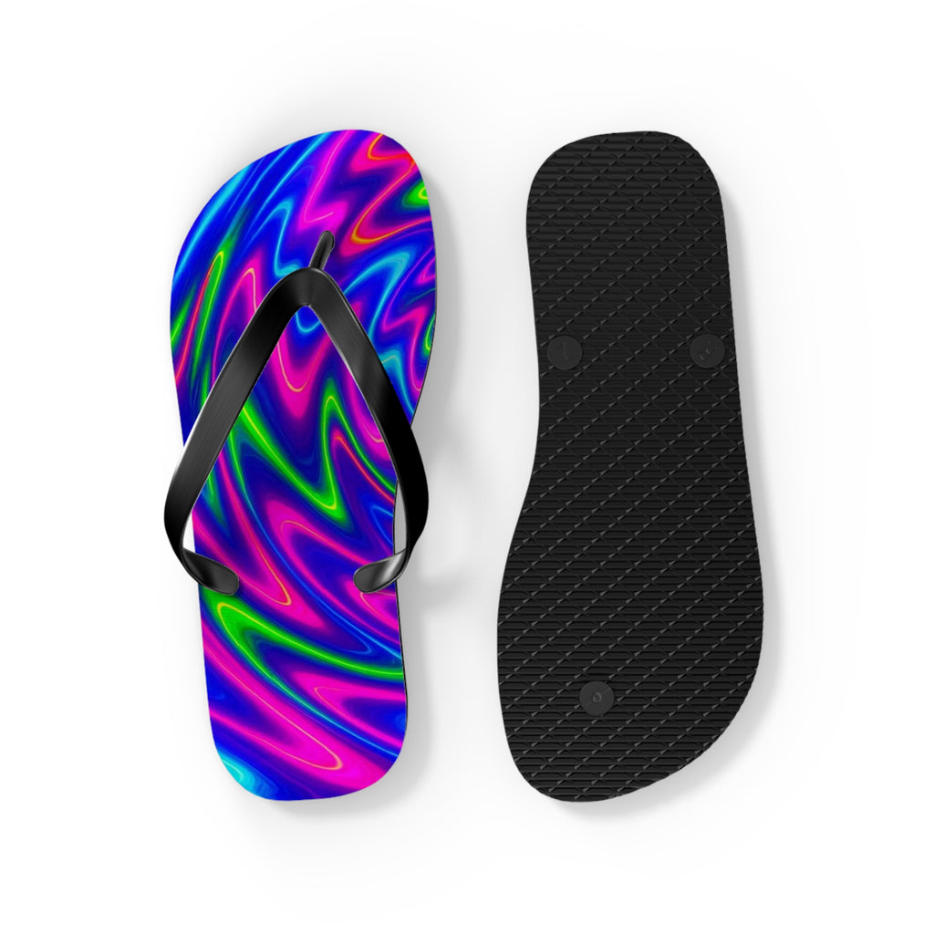 Vibrant Tie-Dye Flip Flops | Colorful Summer Beachwear