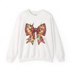 Christmas Bow Sweatshirt | Holiday Lights Crewneck