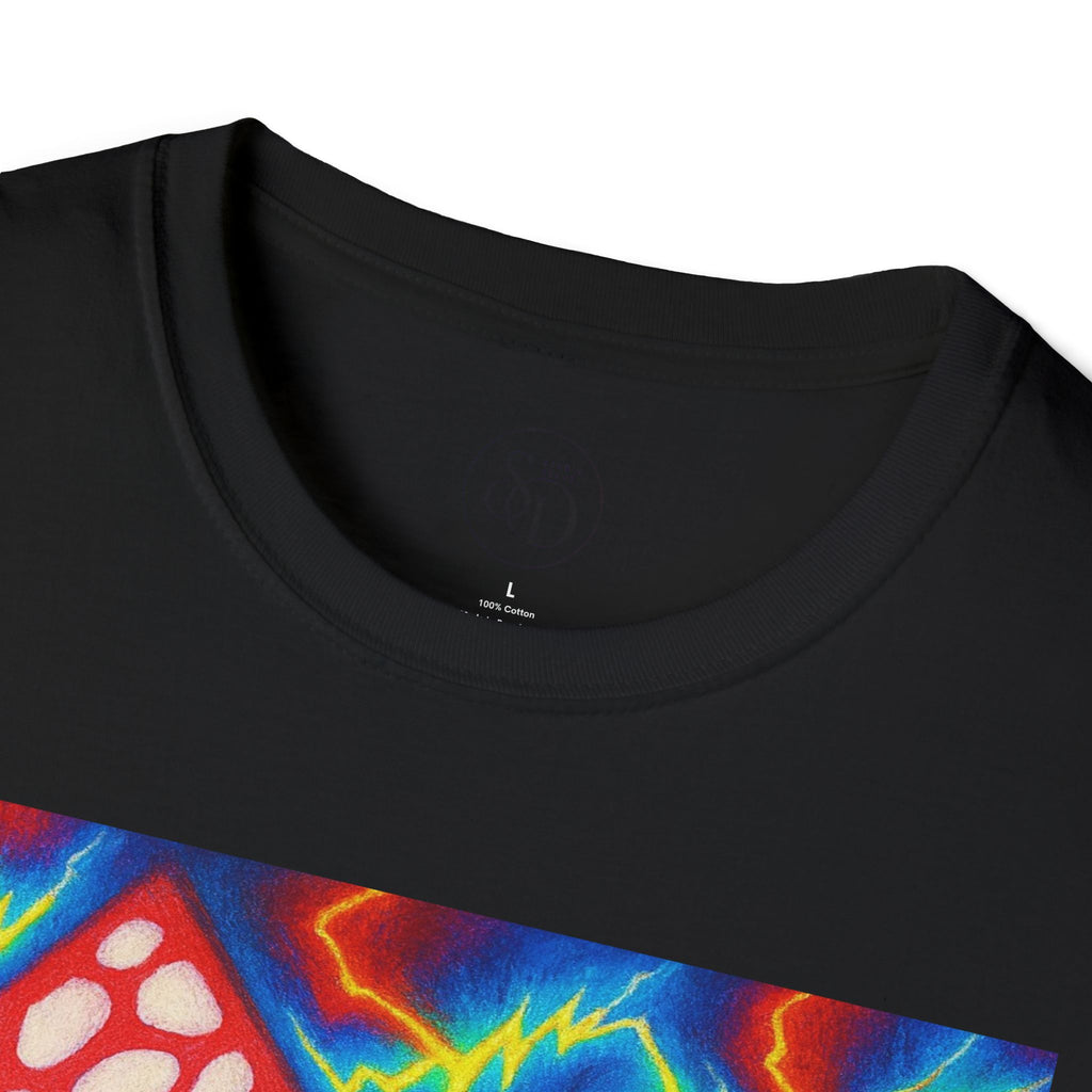 Geometric Neuro-Art T-Shirt | Bold Colorful Unisex Cotton Tee
