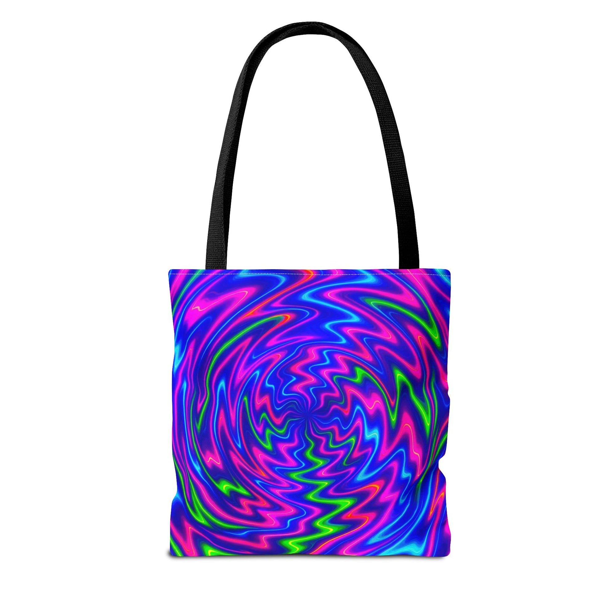 Neon Psychedelic Tote | Colorful Swirl Art Bag