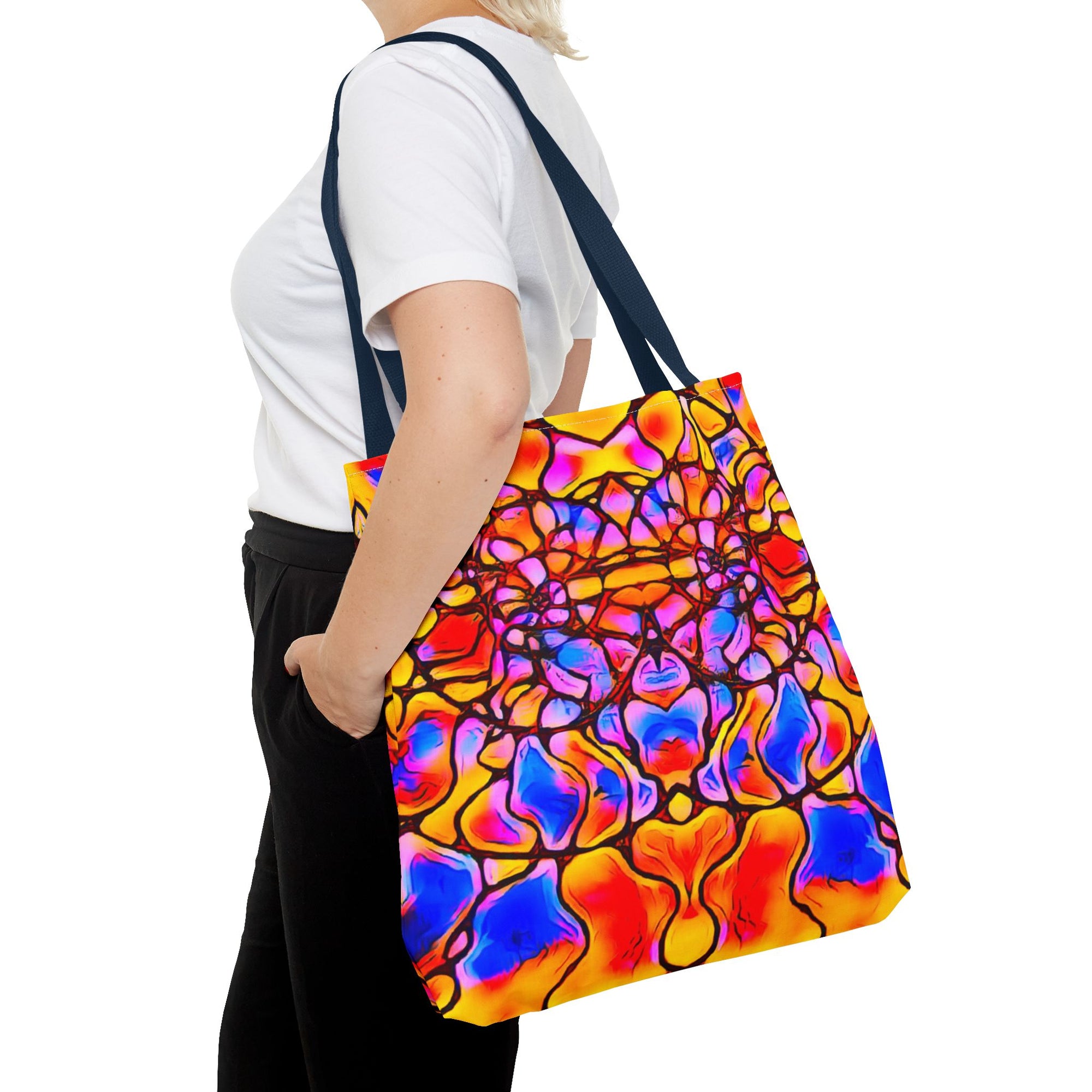Colorful Abstract Tote Bag | Vibrant Art Shopper
