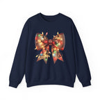 Christmas Bow Sweatshirt | Holiday Lights Crewneck
