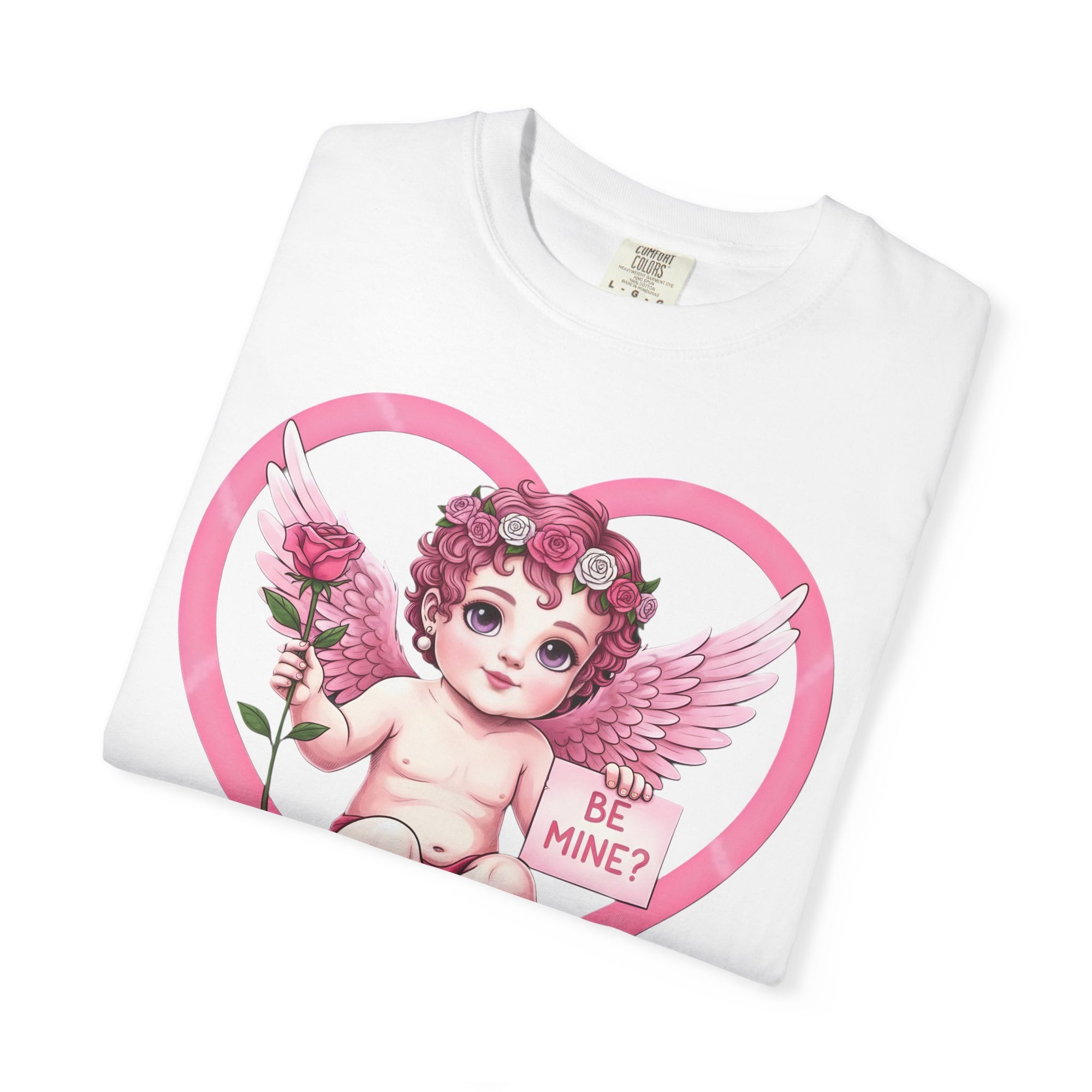 Cherub Graphic T-Shirt | Pink Cupid Heart Art Unisex Cotton Tee