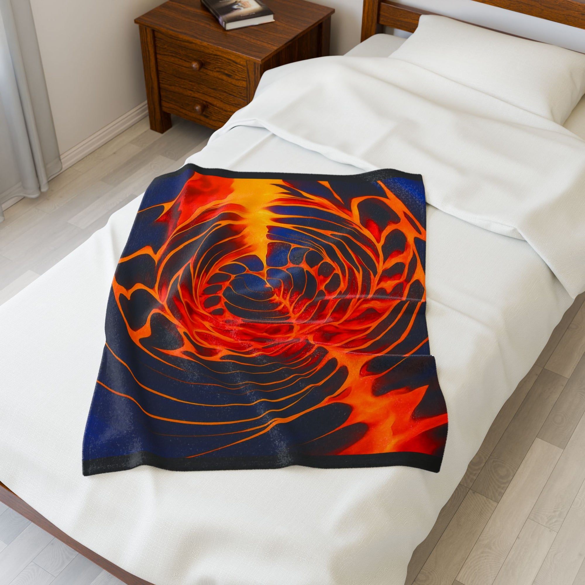 Abstract Spiral Plush Blanket Cozy Velveteen Throw Warm Soft Bedding Gift for Home Decor Living Room or Bedroom Blanket