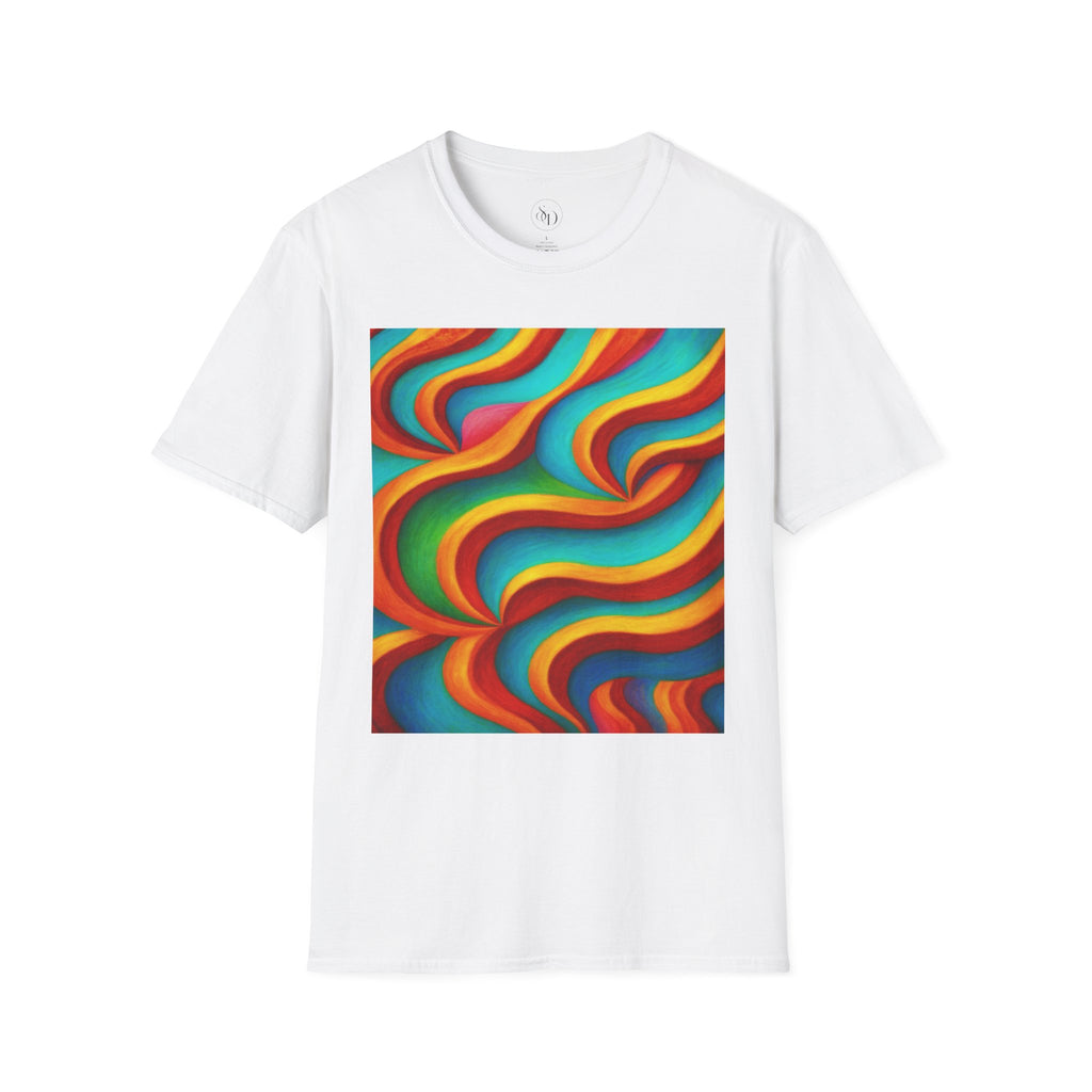 Camiseta Colorido Remolino | Camiseta Vibrante Onda Retro