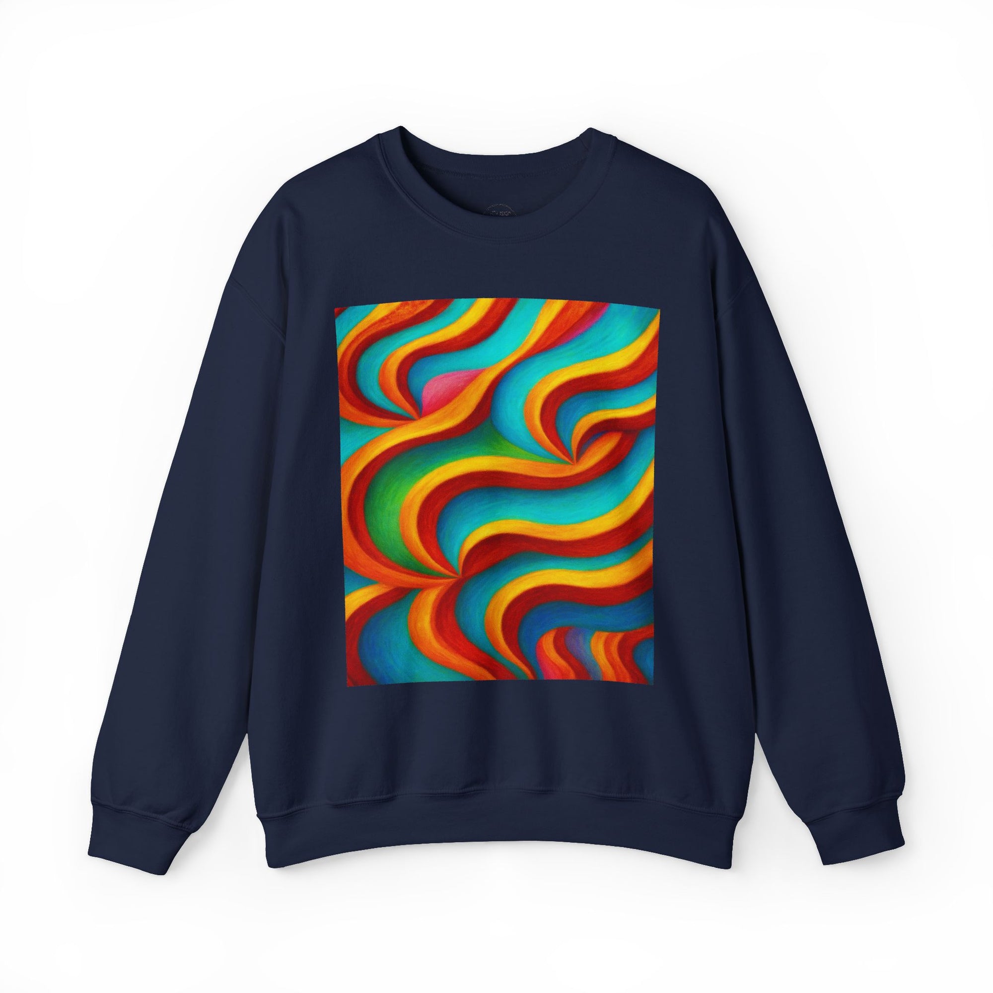 Colorful Swirl Crewneck Sweatshirt | Cozy Unisex Pullover