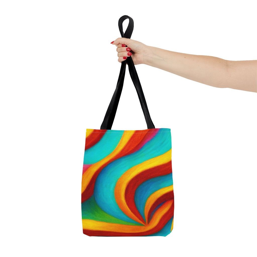 Colorful Swirl Tote Bag | Abstract Rainbow Shopping Bag | Reusable