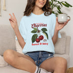 Cherry Vintage Tee — "Fresh Picked Cherries: Sweet & Juicy" Graphic T-Shirt